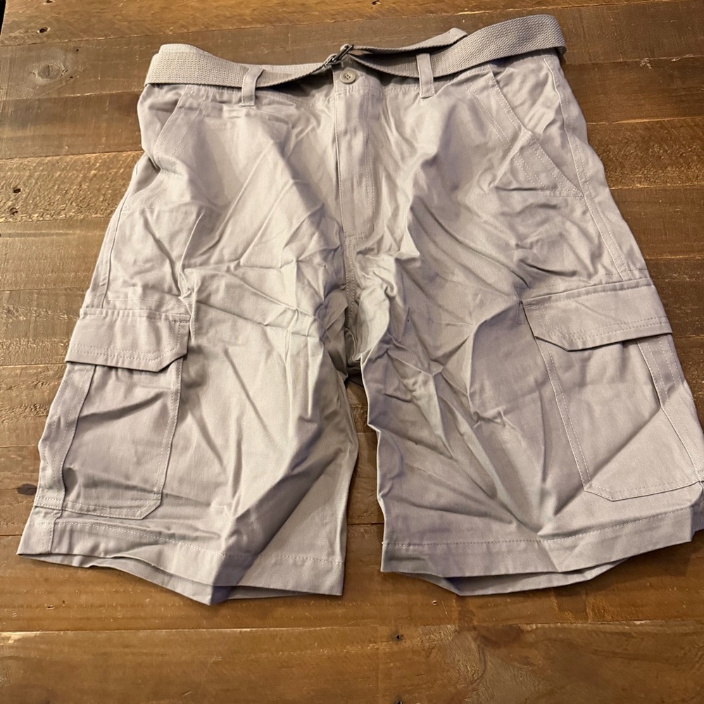 Men's Copper Denim Gray Cotton Cargo Shorts 34W